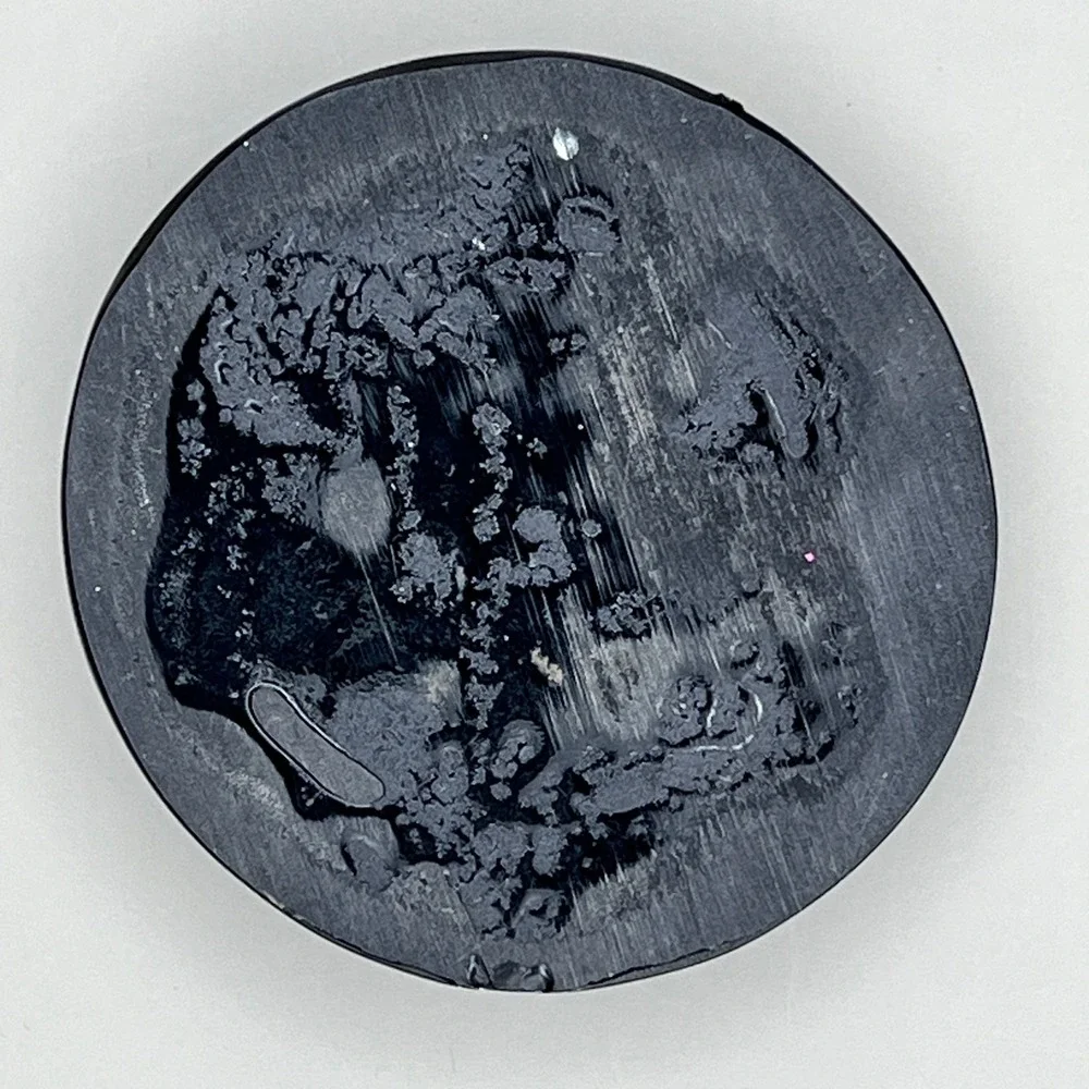 Vtg Jamaica 1980 One‎ Cent Coin Lucite Dome Paperweight Desk Decor Black 3.25